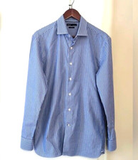 MANGO MNG MAN Men's Light blue Tailored French Cuffs Dress Shirt Size S NWOT