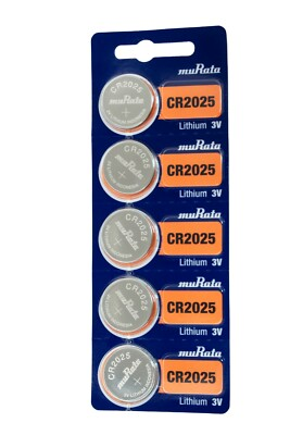 #ad Murata CR2025 Battery 3V Lithium Replaces Sony CR2025 Box of 100 EXP 2032 $38.95