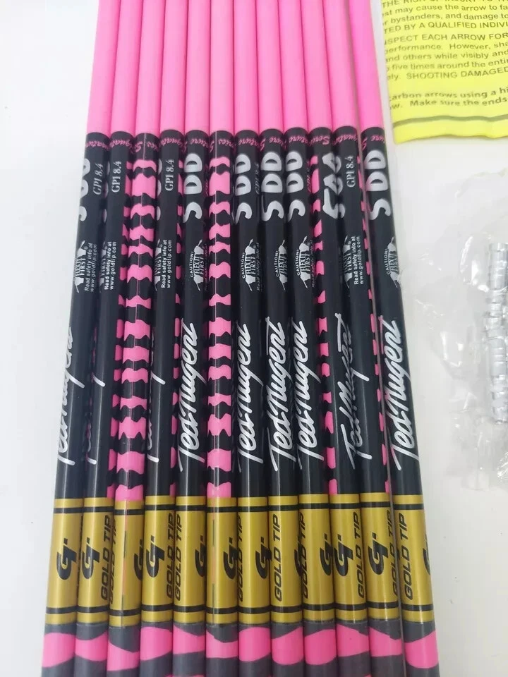 Карбоновые стержни с золотым наконечником Ted Nugent 500 12 шт со вставками и наконечниками: TNPK500S - Изображение 4 из 4