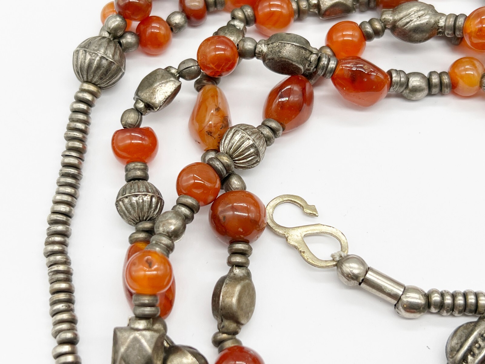 VINTAGE SOLID SILVER SCOTTISH AGATE 3 ROW LADIES … - image 5