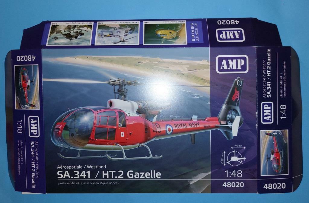 AMP 48-020 A&eacute;rospatiale / Westland Gazelle helicopter plastic model kit 1/48