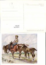 447389,Künstler AK Cefischer Ausritt Tiere Pferde