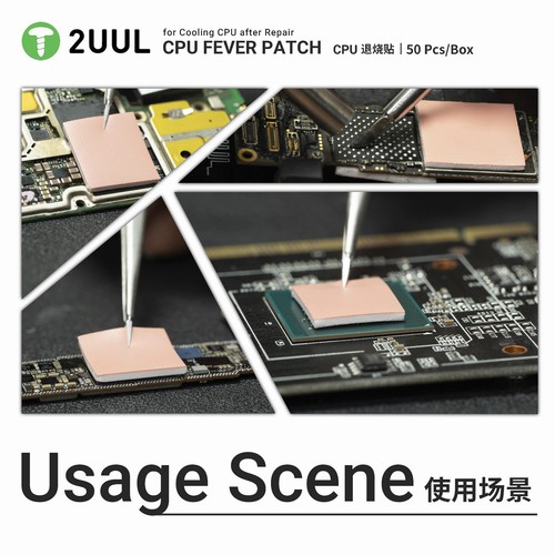2UUL SC09 CPU Fever Thermal Pad Cooling CPU APU After Repair Phones Tablets UK - Picture 5 of 6