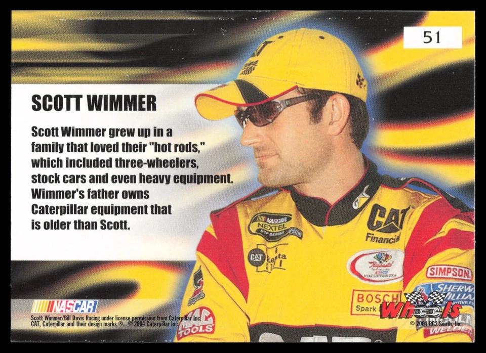 2004 Wheels American Thunder Hot Rod #51 Scott Wimmer - Image 2 of 2