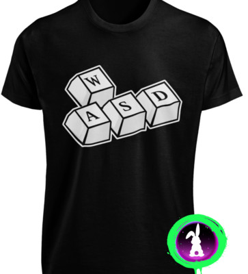 WASD Funny Gaming T-SHIRT S-3XL Computer Gamer Video Game Nerd Geek PC Joke TEE