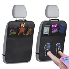 lebogner Back Seat Cover For Kids  3 Pocket Storage Organizer, 2 Pack X-Larg...