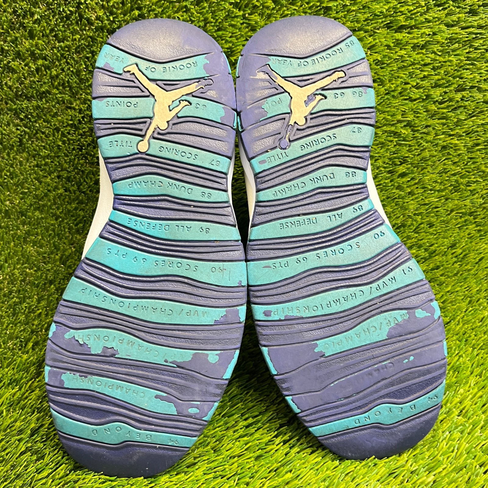 Nike Air Jordan 10 Retro Charlotte Mens Size 12 White Basketball Shoes Sneakers thumbnail 8