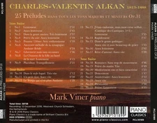 MARK VINER ALKAN: 25 PRÉLUDES NEW CD