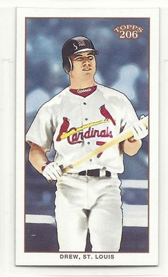 2002 Topps 206 Mini Piedmont Black J.D. Drew w/Bat 202B