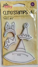 Julie Nutting Mixed Media Doll Stamp - "HATS 1"