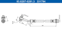 Bremsschlauch Hinterachse FüR Ford USA Mustang MACH-E