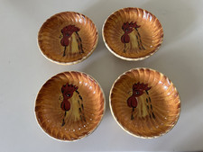 Juego de 4 platos pequeños de 4" artesanales gallo gallo estilos de vida de mesa GALLO