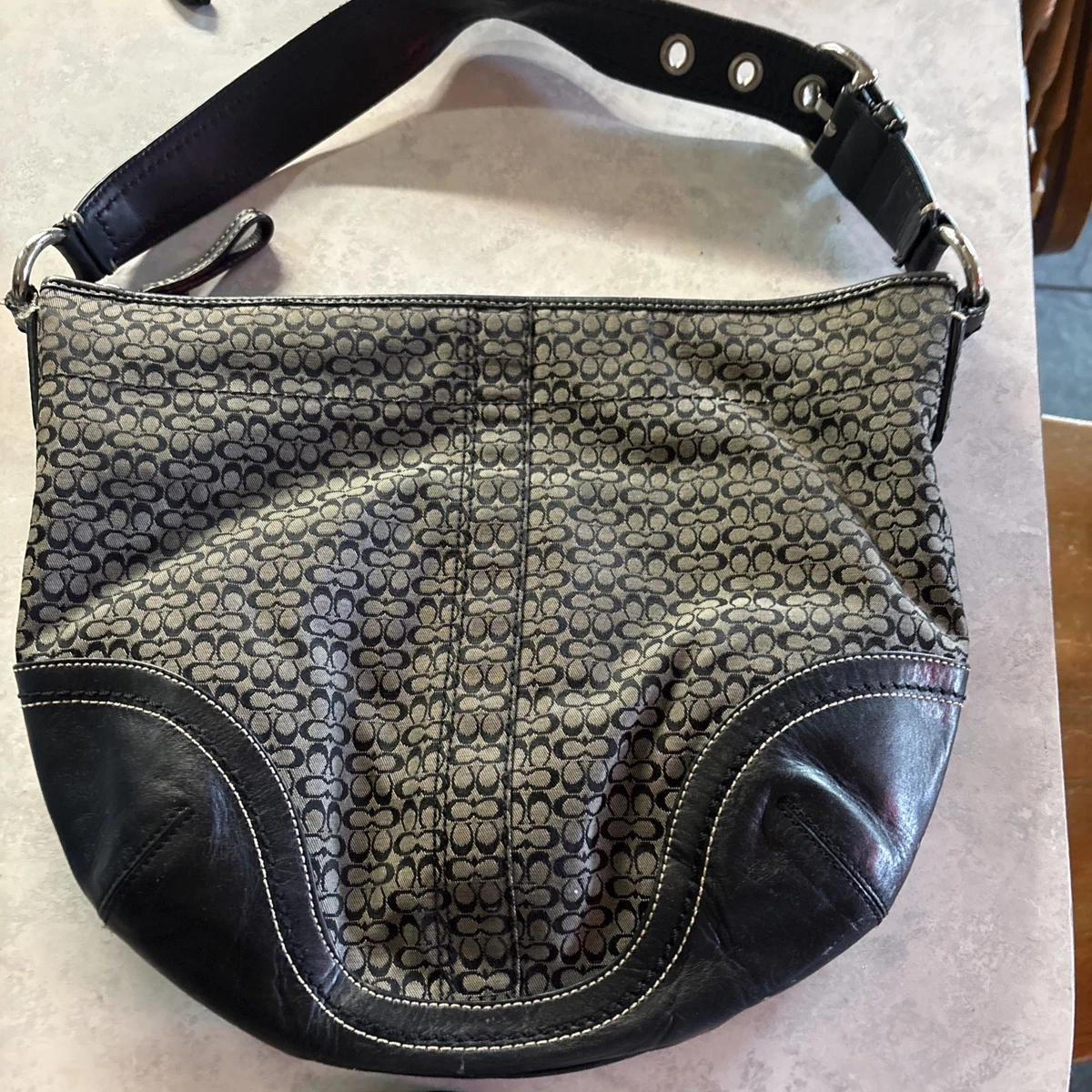 Coach Black Signature Hobo Bag | eBay