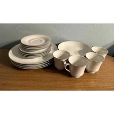 Celebrity Fine China Bridal Rose Dinner Set For 4, 1950s Vintage Dish Set EUC