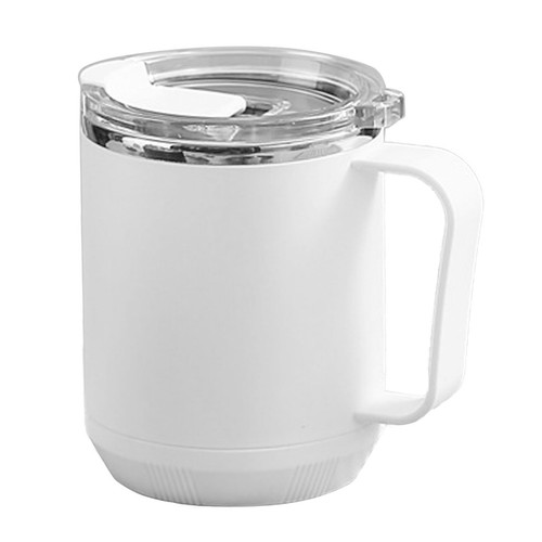 White Coffee Mug 460ml 304 Stainless Steel Liner Leakproof Elegant Portable SET - Bild 4 von 12