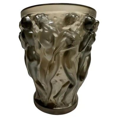 LALIQUE 1054780 Crystal BACCHANTES Small Vase - Nude Women - Bronze - New in Box