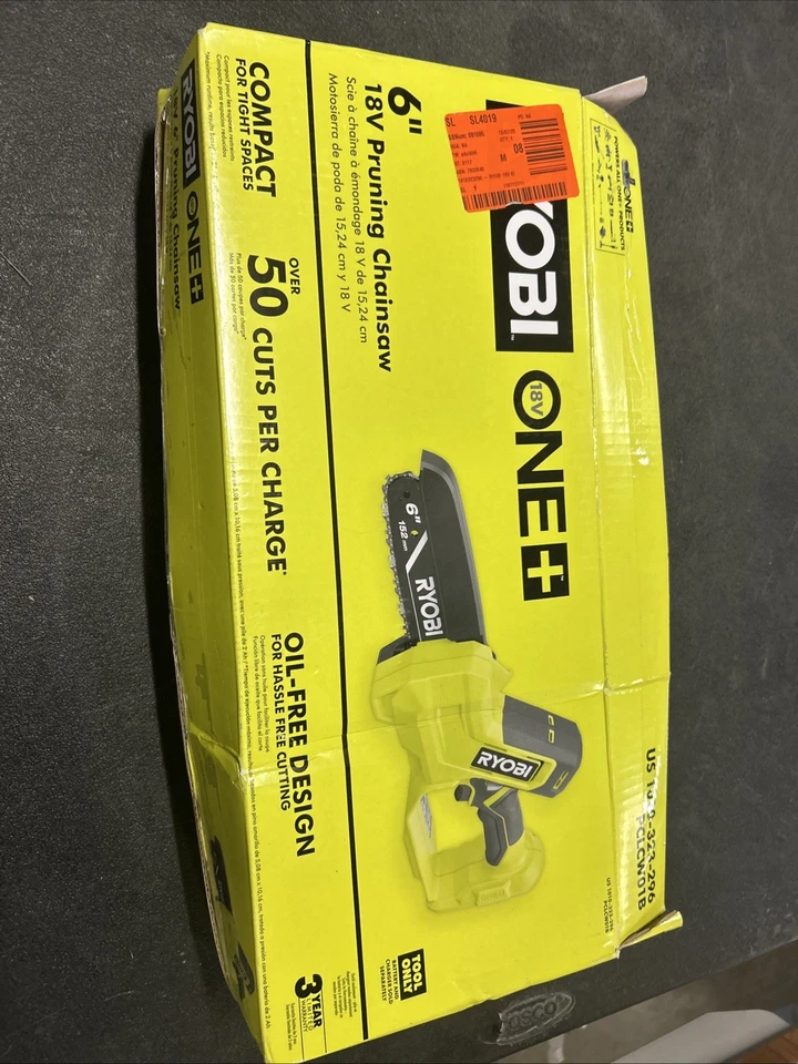 RYOBI 18V 6 pulgadas Mini motosierra de poda compacta a batería inalámbrica (solo herramienta) Foto 3 de 4