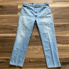 Levi's 517 Relaxed Mens Orange Tab 5-Pocket USA Made Light Wash Jeans 40 X 34