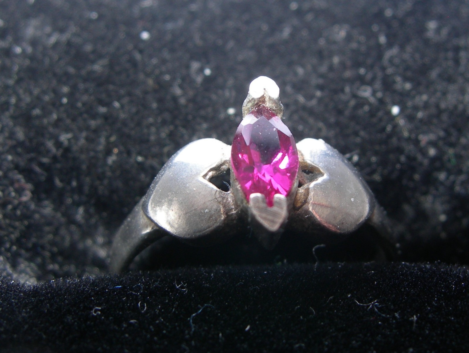 925 STERLING SILVER RING PINK RED RUBY  GEMSTONE … - image 1