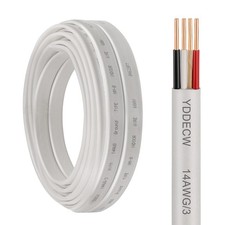 14/3 NM-B Wire with Ground - 15FT 14 Gauge Non-Metallic Sheathed Cable Pure C...