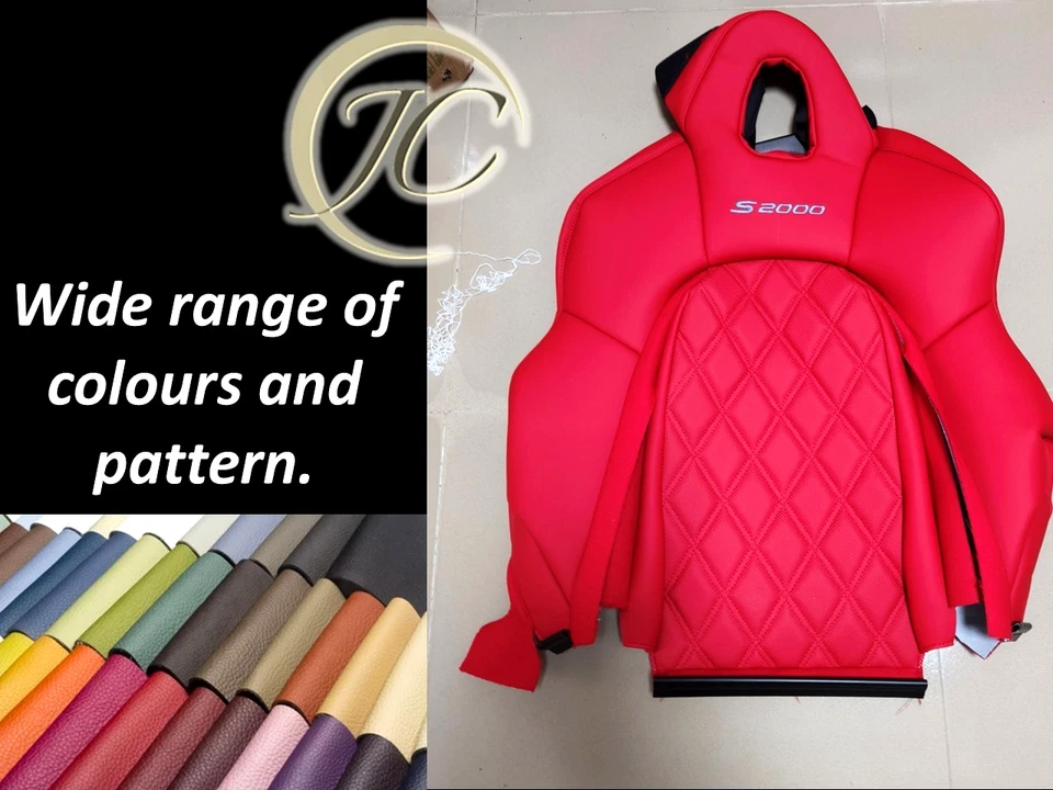 FUNDA ASIENTO CUERO HONDA S2000 ALCANTARA HECHA A MEDIDA RESTAURACIÓN RESTAURADA Foto 4 de 4