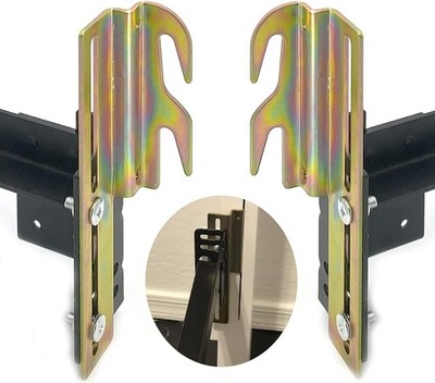 2 Pcs 711 Bed Frame Bolt On to Hook On Conversion Brackets for Headboard with...