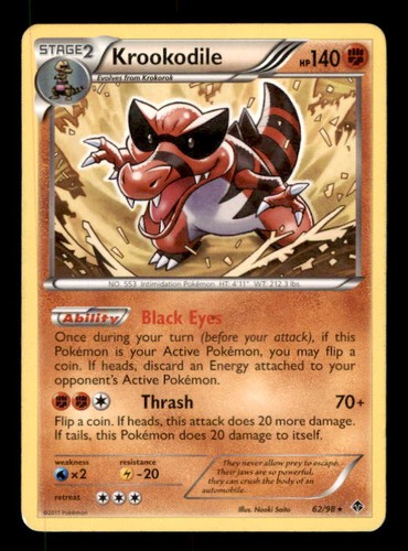 Krookodile 62/98 Rare Emerging Powers Pokemon Moderately Played