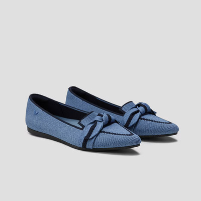 Sale!!Vivaia Pointed-Toe Bow Loafers (Michelle 2.0),denim navy