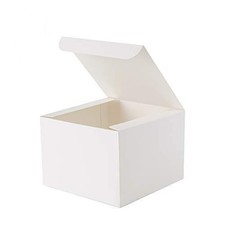 10 Pack 6x6x4 Inch White Paper Gift Boxes With Lids Bridesmaid Proposal