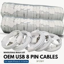 6FT/3Ft USB Charging Cable Cord For iPhone 14 13 12 11 8 7 6 SE Fast Charger LOT