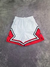 Nike Women's Air Jordan Sz XS Essential Diamond Shorts White Red Basketball C25