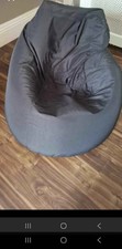 Loft 25 Grey Bean Bag Chair for Adult Gamers and Loungers Black