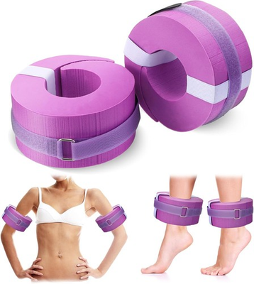 #ad #ad 2 Pcs Foam Swim Aquatic Cuffs Equipment Water Aerobics Float Ring Detachable $28.48