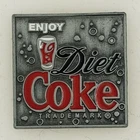 Vintage 1998 Reissue Enjoy Diet Coke Enamel on Pewter Like Metal Pin