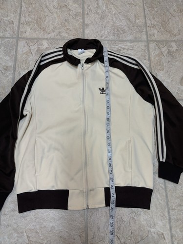 Vintage Adidas 1980s ATP Trefoil Track Jacket Men’s Size XL Brown/Cream White  by Adidas, Size XL, $100 - Photo 5