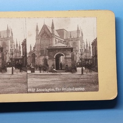 Leamington Spa Stereoview um 1895 Warwick die ursprüngliche Quellwasserquelle