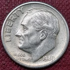 1949 S Roosevelt Dime 10c Silver Early San Francisco Date - High Grade #97455