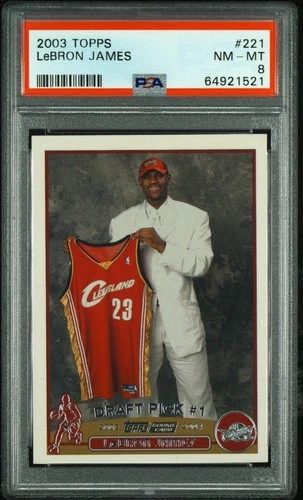 PSA 8 LeBron James 2003 Topps #221 Rookie Card