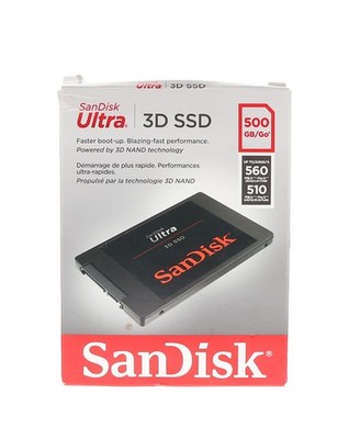 SanDisk Ultra 3D 500GB 2.5'' SATA III Internal SSD SDSSDH3-500G-G26 560MB/s