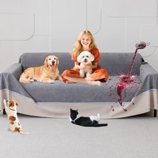 100 Double-Sided Waterproof Dog Sofa Cover - Anti-Slip, Leakproof Couch Cove...