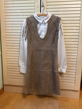 Tolles Lederkleid von IBANA ROUGE in beige Echtleder Gr. 34-36