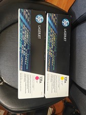 HP 131A CF212A CF213A TONER CARTRIDGES Lot Of 2 MAGENTA  YELLOW Genuine OEM NEW