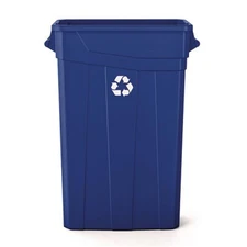 Suncast Corporation TCNH2030BLR 23 Gallon Resin Slim Recycling Trash Can,