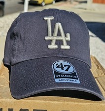 Los Angeles Dodgers ('47 Brand) MLB Clean Up Hat Adjustable Vintage Navy NWT 