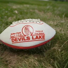🏈RARE JOE ROLLER Devils Lake Satans North Dakota High School FOOTBALL TEAM BALL