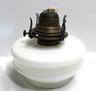 Vintage White Milk Glass Oil Lamp Font Kerosene for Wall Bracket