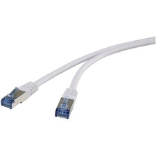 Image of Renkforce RF-4737370 Network cable CAT 6A S/FTP 3m Grey flexible gold-plated