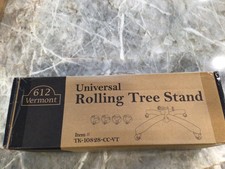 612 Vermont Universal Metal Rolling Artificial Christmas Tree Stand for Trees...