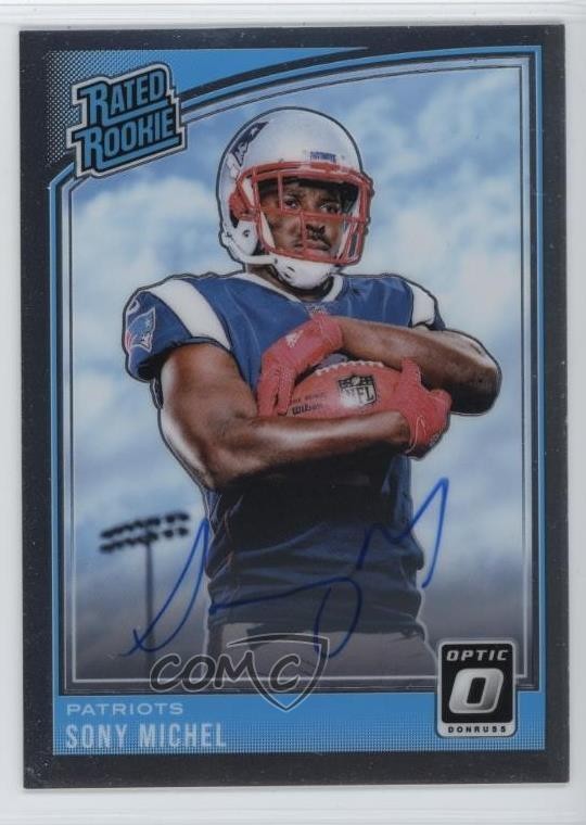 2018 Donruss Optic Rated Rookie Auto 31/85 Sony Michel #160 Rookie Auto RC 13c1