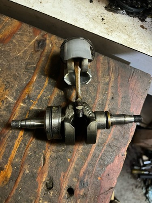 #ad OEM McCulloch Pro Mac 55 Chainsaw Crankshaft amp; Piston No Key Free Shipping $36.95